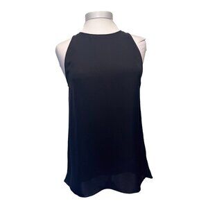 Theory Kalstinn Silk Sleeveless Blouse Black Size MED